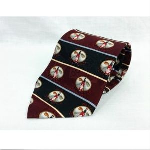 Necktie Tobasco Sauce Golf Clubs 100% Silk Necktie